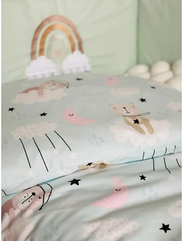 Постільний комплект 7 ел Twins Fluffy Puffy 4076-TFP-14, mint